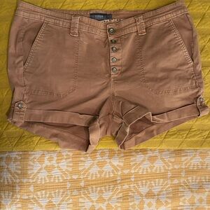 Torrid Button-Up caramel Shorts